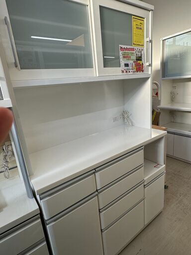 ジモティ来店特価!!　食器棚　ホワイト　　J-0721