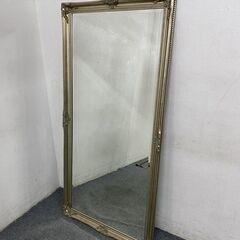アンティーク調ウォールミラー 約180×90cm ヨーロピアン ロココ 姿見 