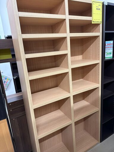 ジモティ来店特価!!　本棚　ナチュラル　　J-0729