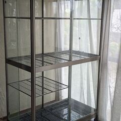 ガラス　温室　アルミ　観葉植物の栽培、亀　メダカ　飼育