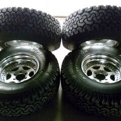 BFグッドリッチオールテレーンタイヤ35×12.50R16.5＆ビックハーフホイール16.5×9.75J(-27) 4本セット ランクル80等
