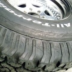 BFグッドリッチオールテレーンタイヤ35×12.50R16.5＆ビックハーフホイール16.5×9.75J(-27) 4本セット ランクル80等