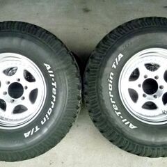 BFグッドリッチオールテレーンタイヤ35×12.50R16.5＆ビックハーフホイール16.5×9.75J(-27) 4本セット ランクル80等