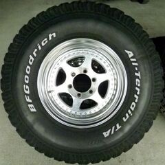 BFグッドリッチオールテレーンタイヤ35×12.50R16.5＆ビックハーフホイール16.5×9.75J(-27) 4本セット ランクル80等