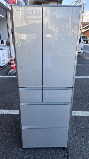 6ドア冷蔵庫 日立 R-F570EM 555L 2017年 キッチン家電 れいぞうこ【安心の3ヶ月保証★送料に設置込】自社配送時代引き可※現金、クレジット、スマホ決済対応※