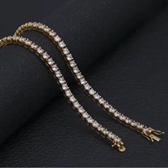 テニスネックレス　ハイモデル　限定品　オシャレ K18イエローゴールド ダイヤモンド テニス ネックレス J339565 | ユキ