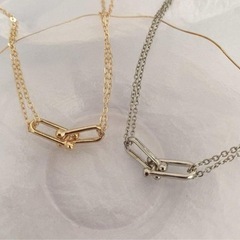 おしゃれ女子　必見　ダブルリングネックレス　限定販売　レディース　早いもの勝ち