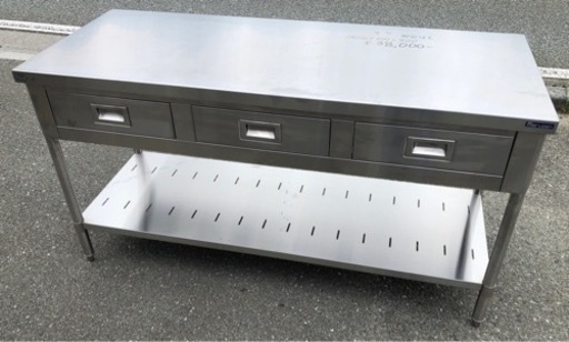 ⭐︎中古品　マルゼン　収納作業台(引き出し付き)  1500×600×800mm   厨房用品⭐︎