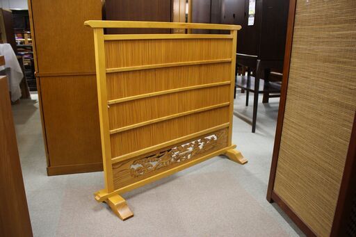 岐阜店限定衝立 110cm×91cm 和風 格子 透かし彫り 間地切り スクリーン パーテーション 大湖産業 展示品現状販売