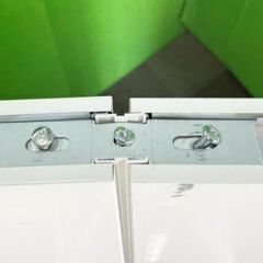 【発送もOK】【美品】スチール張り　自立タイプ　2連結パーテーション　H2100×W2400　■U-935