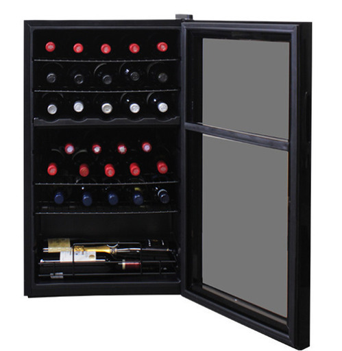 ほぼ新品　ワインセラー ルフィエール C32BD コンプレッサー式 2温度帯 32本 ブラック 家庭用 セラー 業務用 薄型 スリム