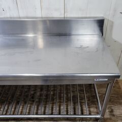 9/3 終 jy)業務用 ステンレス 作業台 棚 厨房 幅1500×奥行600×高さ800mm 24g菊倉NS