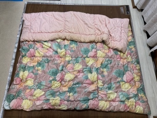 【中古】中綿シルク100% ダブルサイズ掛け布団