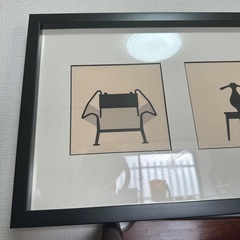 安川敏明 額装 ピクトグラム アートフレーム 銘作チェア イラストレーター 安川敏明 額装 ピクトグラム アートフレーム 銘作チェア