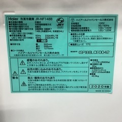Haier  ハイアール　冷蔵庫　JR-NF148B  2020年製  148L