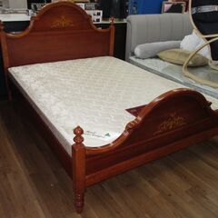 R383 Australia製 天然木ワイドダブル ベッド、幅150cm Used・美品