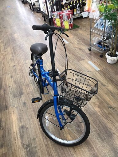 折りたたみ自転車 20インチ 青