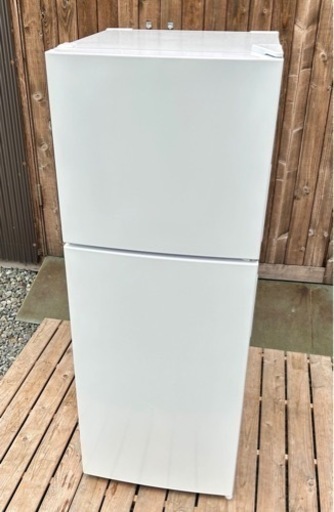 【美品 クリーニング済】2021年 maxzen 2ドア冷凍冷蔵庫 138ℓ JR138ML01WH