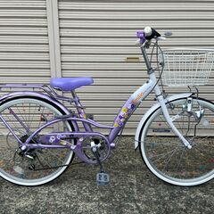 【新品★未使用】子供自転車　6段変速　22インチ　ライトパープル