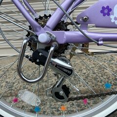 【新品★未使用】子供自転車　6段変速　22インチ　ライトパープル