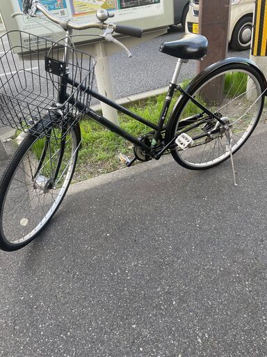 リサイクルショップどりーむ荒田店 No1339 自転車　シティサイクル　２７インチ　フラットハンドル　ギア切り替え付き♪　LEDオートライト付き♪