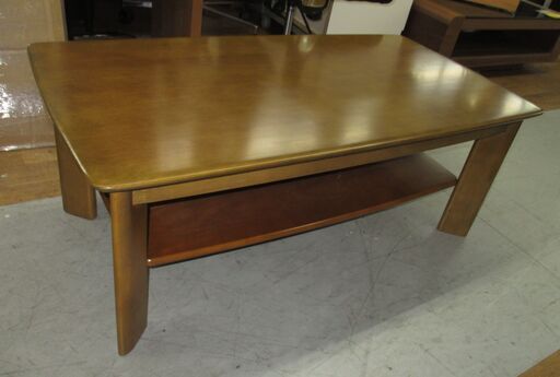 R403 KARIMOKU 木製センターテーブル、リビングテーブル、幅105cm Used・美品