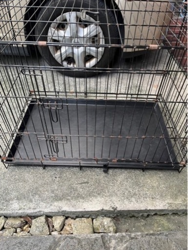 US 犬用ケージ ダブルドア 中型犬\n
