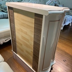 アンティーク チェスト 五段五つ引き 飾り棚 洋タンス 姫系 木製 収納