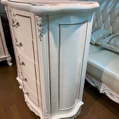 アンティーク チェスト 五段五つ引き 飾り棚 洋タンス 姫系 木製 収納