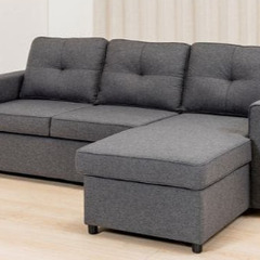 ３人掛けソファ　収納付き、ソファベッドタイプ