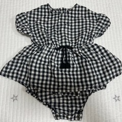 子供服　ロンパース　チェック柄　80サイズ