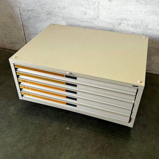 【KOKUYO】 コクヨ マップケース A１判 ５段 スチールキャビネット 鍵付き 収納 N0197