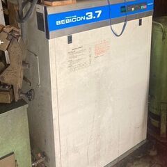 ☆中古￥80,000！HITACHI 小型空気圧縮式 特殊機械 靴製作 PB-3.7X6型 【