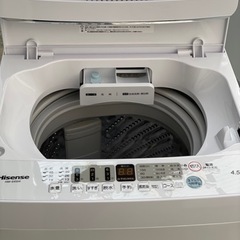 送料・設置込み可　洗濯機　4.5kg Hisense 2022年