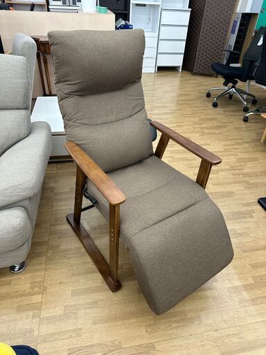 【ドリーム川西店御来店限定】 ニトリ 座椅子 ブラウン H1100×W600×D800 クリーニング済み 【2001237255601700】