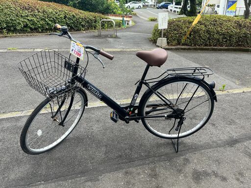 リサイクルショップどりーむ天保山店　No1257　自転車　ママチャリ　黒色　26インチ　ライト付き　ベル付き
