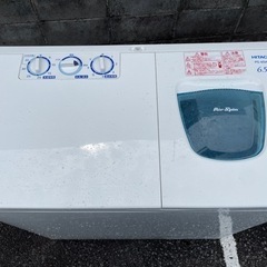 ★動作〇 保証有★ 二層式洗濯機 日立 PS-65AS2 2019年製 家電 生活家電 洗濯機 二層式