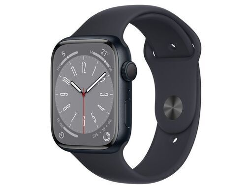 【店頭引き取り限定】Apple Watch Series 8 GPSモデル 45mm MNP13J/A [ミッドナイトスポーツバンド]　アップルウォッチ/時計