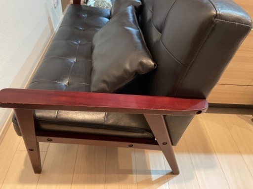 オーサムストアフェイクレザーフレームソファ