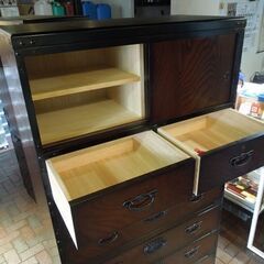 三丸家具工芸 大川家具 和箪笥 金具箪笥 引き戸付き タンス 整理タンス 