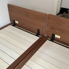 【無印良品】木製ベッドフレーム,ヘッドボード（ウォールナット）各×1