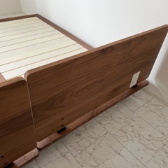 【無印良品】木製ベッドフレーム,ヘッドボード（ウォールナット）各×1