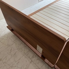 【無印良品】木製ベッドフレーム、ヘッドボード各×1（ウォールナット）