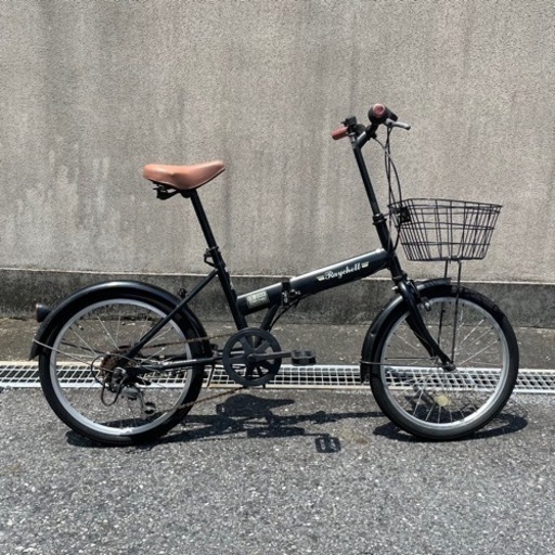 【お譲り先決定】20インチ6段変速折りたたみ自転車ブラック整備済み