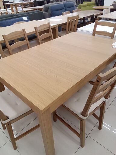 ★ジモティ割あり★ IKEA ダイニングセット ナチュラルベージュ H74×D84×W140 クリーニング済み HJ3650