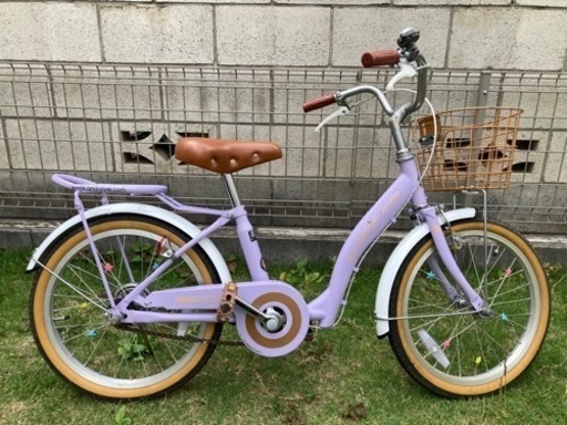 【値下しました!】子供用自転車　18インチ　パープル　女の子