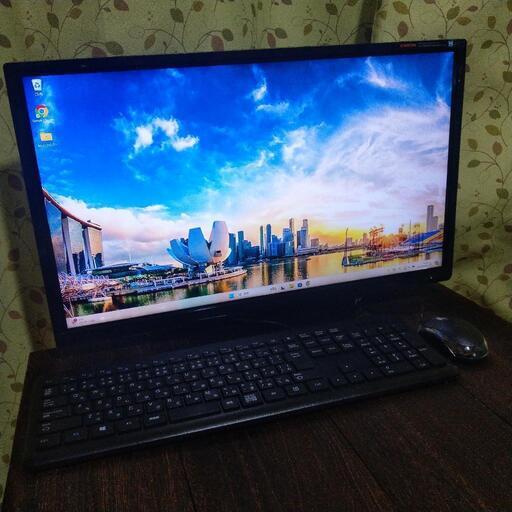 早い者勝ち!配達可!至高のi7‼️爆速16GB 新品SSD256+HDD500 Windows11デスクトップ office DVD 23インチ