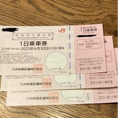 【ネット決済・配送可】JR九州1日乗車券　3,000円/枚