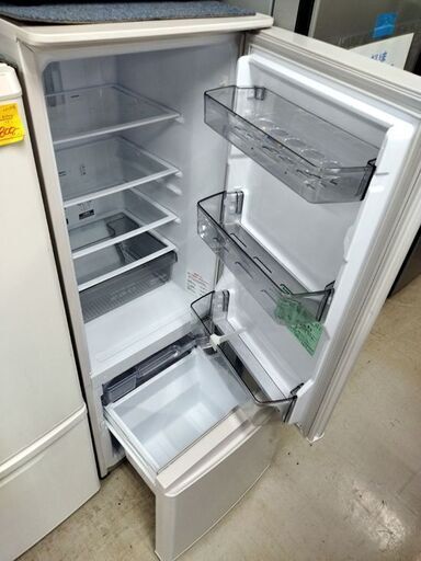 三菱/ミツビシ 2ドア 冷蔵庫 168L ホワイト系 MR-P17H 右開き 2022年製  