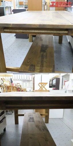 書斎家具屋 ダイニングテーブル ナラ無垢材テーブル W180cm 楢材 下村家具 富岡店 - ダイニングテーブル